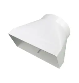Flachkanalsystem 90x220mm=Ø150mm - PVC Asymetrisch Übergang KSD 90x220/150