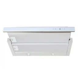 Ausziehbare Dunstabzugshauben - Flachschirmhaube EMPIRE VD 206060 Weiß Glas