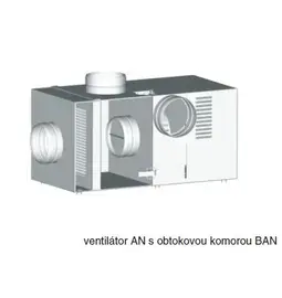 Příslušenství krbových ventilátorů - Obtoková komora s filtrem BAN 2