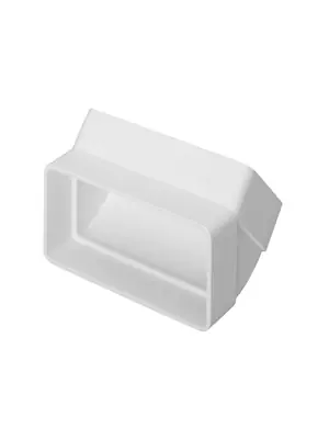 Flachkanalsystem 55x110mm=Ø100mm - PVC Bogen vertikal flach KLV 45°55x110 - 180107